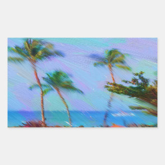 Hawaiian Art Rechthoekige Sticker