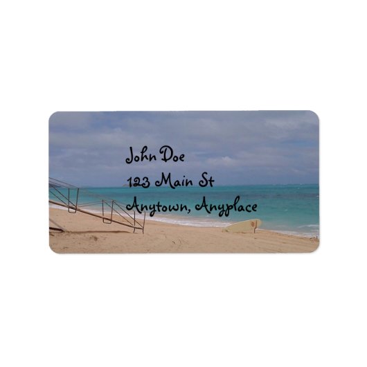 Hawaiian Beach-adreslabel Etiket (Voorkant)