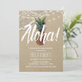 Hawaiian Beach Aloha Pineapple Baby shower Kaart (Staand voorkant)