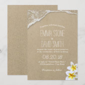 Hawaiian Beach Destination Wedding Invitations Kaart (Voorkant / Achterkant)