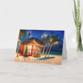 Hawaiian Beach Kerstmis Kaart (Voorkant)
