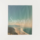 Hawaiian Beach Landschap - zomerland Zee Wandkleed (Voorkant)