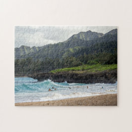 Hawaiian Beach Oahu Surfers Reisfoto Legpuzzel