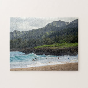 Hawaiian Beach Oahu Surfers Reisfoto Legpuzzel