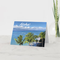 Hawaiian Beach, Ocean and Palms
