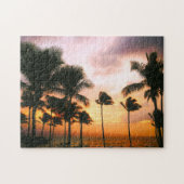 Hawaiian Beach Palm Trees Sunset - Hawaii Travel Legpuzzel (Horizontaal)