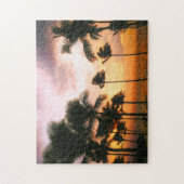 Hawaiian Beach Palm Trees Sunset - Hawaii Travel Legpuzzel (Verticaal)