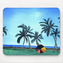 Hawaiian Beach Park & Palm Trees Painting
