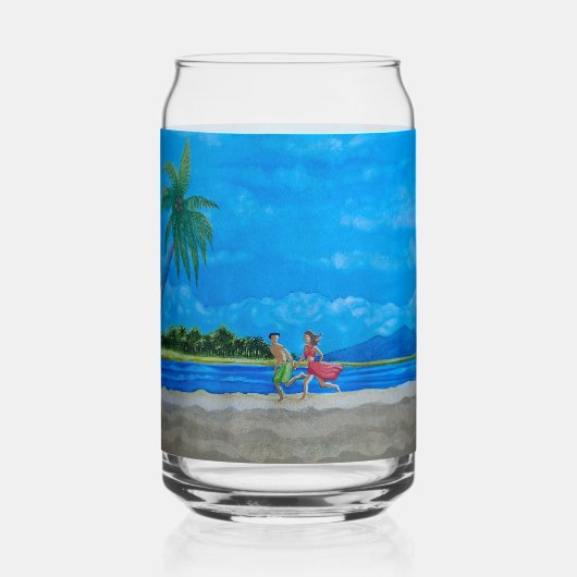 Hawaiian Beach Run Blikvorm Glas (Achterkant)