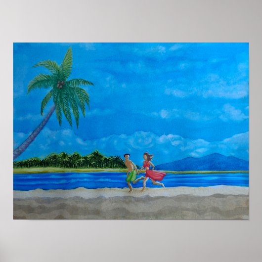 Hawaiian Beach Run Poster (Voorkant)