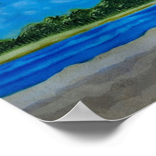 Hawaiian Beach Run Poster (Hoek)