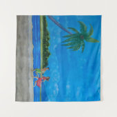 Hawaiian Beach Run Wandkleed (Voorkant (horizontaal))