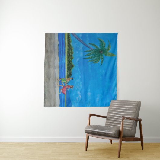Hawaiian Beach Run Wandkleed (In Situ (horizontaal))