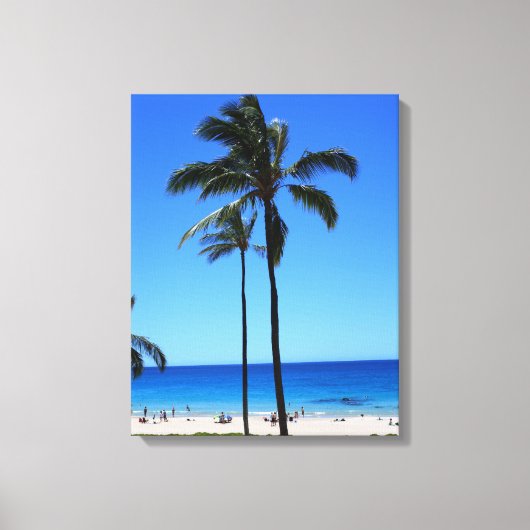 Hawaiian Beach Scene Canvas Print (Voorkant)