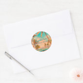  Hawaiian Beach Scene Ronde Sticker (Envelop)