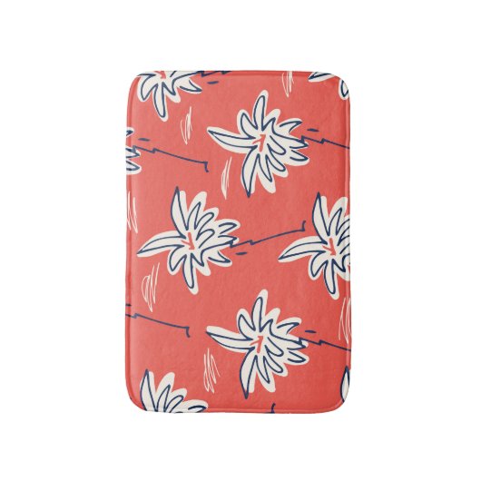 Hawaiian beach shirt, doodle palmpatroon. badmat (Voorkant Verticaal)