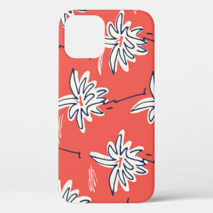 Hawaiian beach shirt, doodle palmpatroon. Case-Mate iPhone case