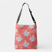 Hawaiian beach shirt, doodle palmpatroon. crossbody tas (Achterkant)