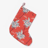 Hawaiian beach shirt, doodle palmpatroon. kleine kerstsok (Voorkant (Hangend))