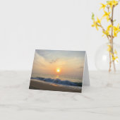 Hawaiian Beach Sunset Notecard Kaart (Gele Bloem)