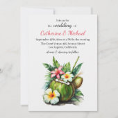 Hawaiian Beach Vakantie Zomer Hibiscus Huwelijk Kaart (Voorkant)