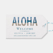 Hawaiian Beach Welkom op onze bruiloft geschenkman Cadeaulabel (Voorkant (Horizontaal))