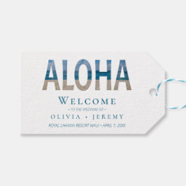 Hawaiian Beach Welkom op onze bruiloft geschenkman Cadeaulabel
