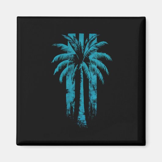 Hawaiian Beach Zomer Tropische Vakantie Palmboom Magneet (Voorkant)
