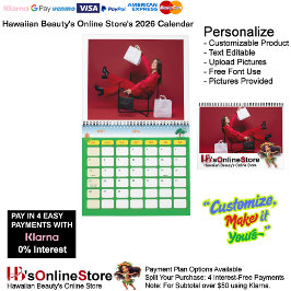 Hawaiian Beauty's Online Store (HB's Online Store) Kalender