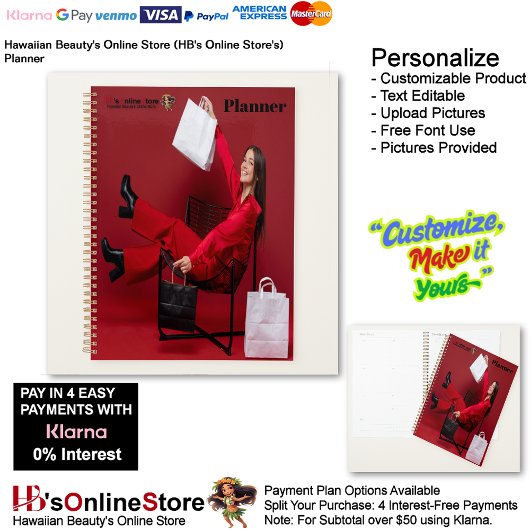 Hawaiian Beauty's Online Store (HB's Online Store) Planner