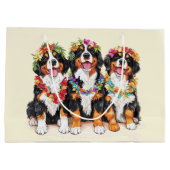 Hawaiian Bernese Mountain Dogs Flower Lei Groot Cadeauzakje (Achterkant)