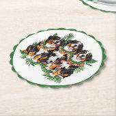 Hawaiian Bernese Mountain Dogs Flower Lei Kartonnen Onderzetters (Gekanteld)