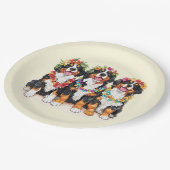 Hawaiian Bernese Mountain Dogs Flower Lei Papieren Bordje (Gekanteld)