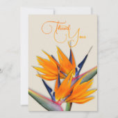 Hawaiian Bird of Paradise Bloemen Dank u Kaart (Voorkant)