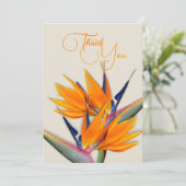 Hawaiian Bird of Paradise Bloemen Dank u Kaart (Staand voorkant)