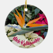 Hawaiian Bird of Paradise Floral Holiday Keramisch Ornament (Achterkant)