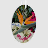 Hawaiian Bird of Paradise Floral Holiday Ornament (voorkant)