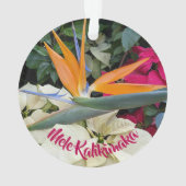 Hawaiian Bird of Paradise Floral Holiday Ornament (achterkant)