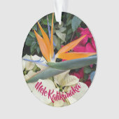 Hawaiian Bird of Paradise Floral Holiday Ornament (voorkant)