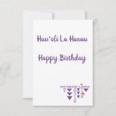 Hawaiian Birthday card (Hauoli la hanau) (Voorkant)
