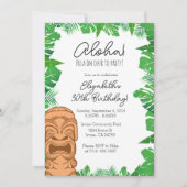 Hawaiian Birthday Invitation Sjabloon Kaart (Voorkant)