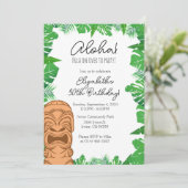 Hawaiian Birthday Invitation Sjabloon Kaart (Staand voorkant)