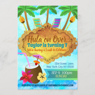 Hawaiian Birthday Invitations Kaart
