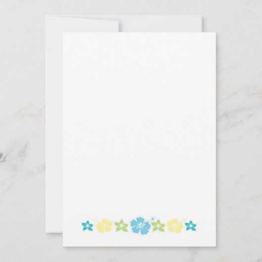 Hawaiian Birthday Party of Vrijgezellenfeest Uitno Kaart (Achterkant)