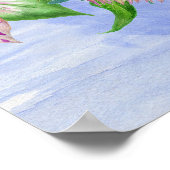 Hawaiian Bliss: Patroon van tropische Waterverf Poster (Hoek)