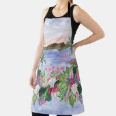 Hawaiian Bliss: Patroon van tropische Waterverf Schort (Insitu)