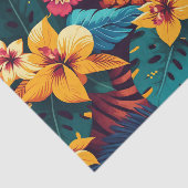 Hawaiian blossom tropisch floranje patroon tissuepapier (Detail)