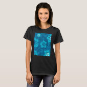 Hawaiian Blue Hibiscus Flower Tropical Floral T-shirt (Voorkant volledig)