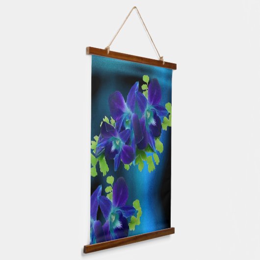 Hawaiian Blue Orchid Hangend Wandkleed (Gebogen)