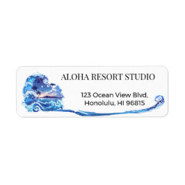 Hawaiian Blue - Reply Address Etiket